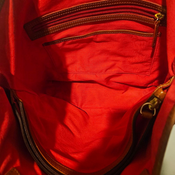 Women's Dooney & Bourke Black Patent Leather & Suede Tote Bag One Size - Picture 8 of 15